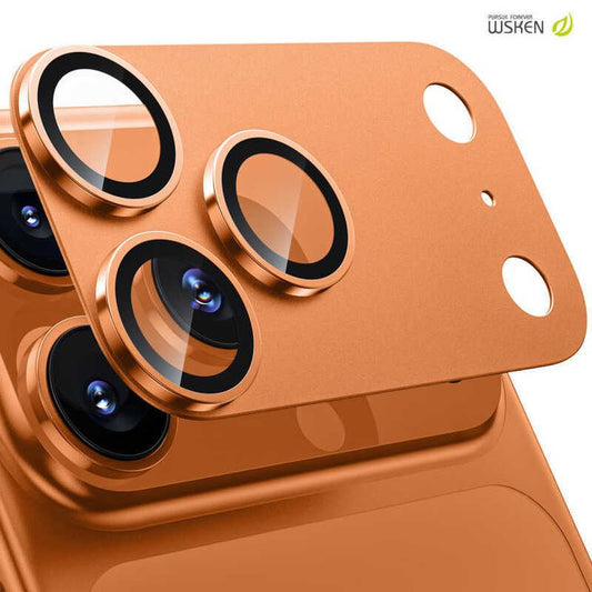 Premium Metal Camera Lens Protector with Tempered Glass – iPhone Lens Cover (Gold)
